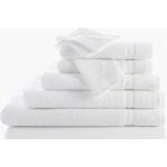 Serviettes de bain Colombine blanches en coton en lot de 2 90x180 en promo 