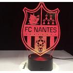 Équipe France Fc Nantes Football Club Led Veilleuse 3D Illusion Lampe De Table Couleurs Changement de Luminaria Lumières