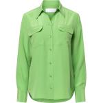 Chemises Equipment vertes en soie pour femme 