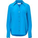 Chemises Equipment bleues en soie à manches longues pour femme 