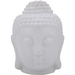 Bougeoirs en céramique blancs en céramique enduits à motif Bouddha 