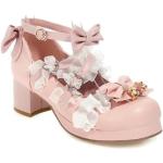 Chaussures montantes roses à lacets Pointure 41 look fashion pour femme 