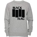 Erido Black Flag Unisexe Homme Femme Sweat-Shirt Jersey Pull-Over Gris Taille S Men's Women's Grey Small Size S