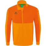 Vestes de survêtement Erima orange en polyester respirantes à manches longues à col montant Taille 3 XL pour homme en promo 