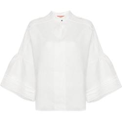 Ermanno Scervino blouse à bords en dentelle - Blanc