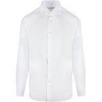 Chemises de créateur Ermenegildo Zegna blanches en popeline à manches longues à manches longues Taille XXL classiques 