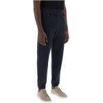 Pantalons taille élastique de créateur Ermenegildo Zegna bleus en caoutchouc Taille XL look casual 