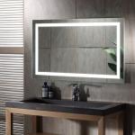 Miroirs de salle de bain blancs lumineux modernes 
