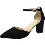 Escarpins noirs à paillettes en cuir pour pieds larges Pointure 40 look fashion pour femme 