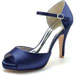 Sandales à talons bleu marine Pointure 39 look sexy pour femme 