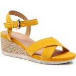 Sandales à talons Geox jaunes en cuir Pointure 38 avec un talon entre 3 et 5cm look casual pour femme en promo 