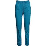 Pantalons chino Esprit turquoise avec ceinture stretch Taille L W30 look fashion pour femme 