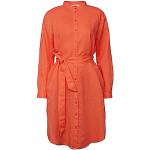 Robes ceinturées Esprit orange corail au genou Taille L look casual pour femme 
