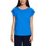 T-shirts Esprit bleus en jersey à volants à manches courtes à manches courtes à col rond Taille S look fashion pour femme 
