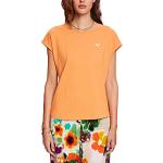T-shirts Esprit orange en coton à manches courtes à manches courtes à col rond Taille L look casual pour femme 