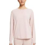 T-shirts Esprit roses en coton mélangé à manches longues stretch à col rond Taille S look casual pour femme 