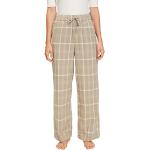 Pantalons de pyjama Esprit kaki à carreaux en flanelle Taille XXL look fashion pour femme 