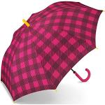 Esprit Parapluie long Gingham Checks, rose bonbon, 105 cm