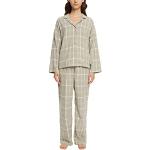 Pyjamas Esprit kaki à carreaux en flanelle Taille XL look fashion pour femme 