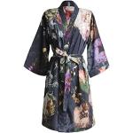 Essenza Kimono en satin Fleur Taille M Bleu nuit M