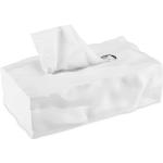 Essey Boîte à mouchoirs cosmétiques Wipy Cube II, distributeur de mouchoirs rectangulaire, boîte à mouchoirs design, blanche
