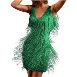 Robes de soirée bustiers vertes à paillettes Taille M plus size look Pin-Up pour femme 
