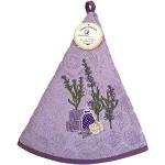 Essuie mains Mctissus violet lavande en coton à motif fleurs lavable en machine 