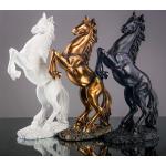 Statuettes blanches en résine à motif chevaux de 17 cm 