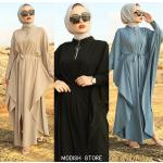 Hijabs de mariage verts en denim à perles look fashion pour femme 