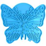 Etagères de rangement bleues en résine à paillettes à motif papillons 