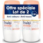ETIAXIL - Déodorant - Transpiration Faible - Aisselles - 24h - Roll On - Fabriqué en France - 50 ml - Lot de 2