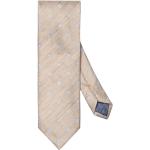 Cravates en soie ETON beiges à fleurs Tailles uniques look casual pour homme 