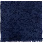Écharpes en soie Etro bleu marine à motif paisley en laine Tailles uniques 