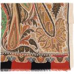 Écharpes en soie Etro multicolores à motif paisley en laine à franges Tailles uniques 