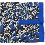Écharpes en soie Etro bleu roi à fleurs à franges Tailles uniques pour homme en promo 