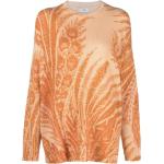Pulls en laine Etro orange à fleurs à col rond Taille XS look fashion pour femme 