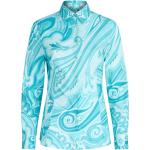 Chemises Etro bleues à motif paisley en coton mélangé imprimées à manches longues Taille XXL classiques pour femme 
