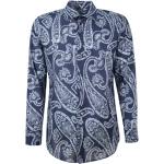 Chemises Etro bleues à motif paisley en coton imprimées à manches longues Taille 3 XL look casual 