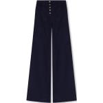 Pantalons large Etro bleu marine à logo Taille L 