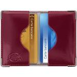 Color Pop® Etui 2 Cartes bancaires blindé (Anti-RFID) - Fabrication française - Protection des données bancaires (Lie de Vin - PVC Vernis) - 9,7 x 6,5 x 0,5 cm
