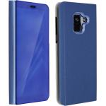 Housses Samsung Galaxy A8 Avizar bleues en polycarbonate type à clapet 