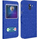 Housse Samsung Galaxy J6 Avizar bleus à rayures 