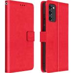 Housses Samsung Galaxy Note Avizar rouges en cuir synthétique 