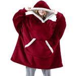 Peignoirs en polaire Eudolah rouges en polyester à capuche Tailles uniques look fashion pour homme 