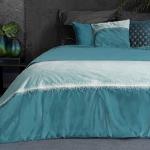 Couvre-lits Eurofirany turquoise en velours 240x220 cm 