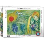 Eurographics Puzzle 1000 pièces « Marc Chagall : Les Amoureux de Vence », Multicolore