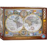 Puzzles Eurographics imprimé carte du monde 