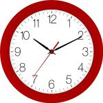 Horloges design rouge cerise en verre 