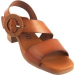 Sandales marron en cuir en cuir Pointure 41 avec un talon jusqu'à 3cm pour femme 