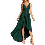 Robes de soirée vert foncé en polyester sans manches lavable à la main sans manches à col en V Tailles uniques look fashion pour femme 